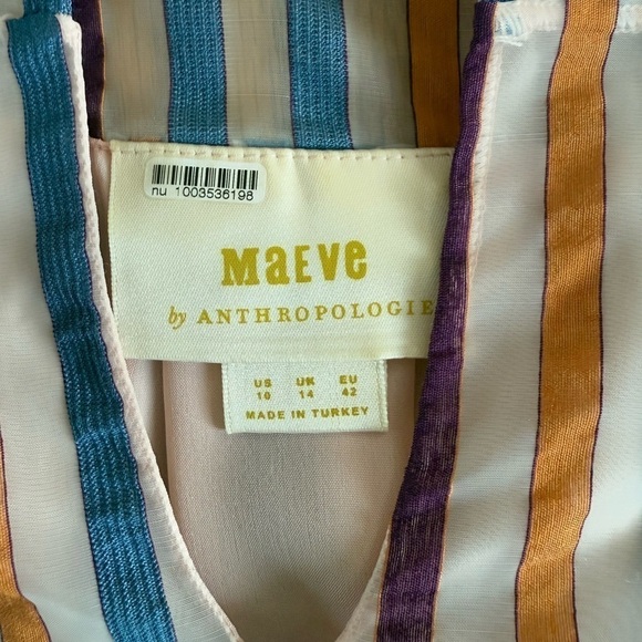 Anthropologie Maeve Elisabetta Ruffled Blouse Size 10 - Picture 5 of 12